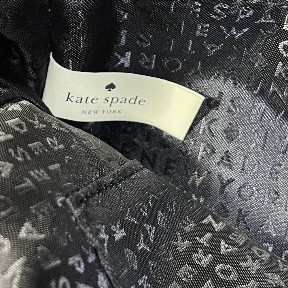Kate Spade Crossbody Bag Purse Nylon Black Small Gold Hardware - Picture 8 of 10